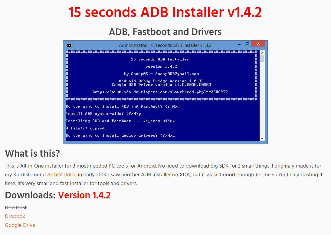 adb setup 1.4.2 download